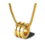 Gold Barrel Necklace – 14K Gold Plated Stainless Steel Pendant.