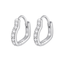 Silver Heart Earrings | Rhodium-Plated