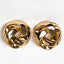 Gold Hollow Knot Earrings ā 14K Gold Plated Spiral Studs.