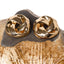 Gold Hollow Knot Earrings – 14K Gold Plated Spiral Studs.