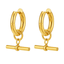 14K Gold T-Bar Hoop Earrings ā Waterproof & Hypoallergenic