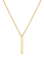 Minimalist Circle & Bar Necklace –18K Gold PVD | Lightweight & Durable