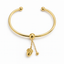 Acorn Open Bangle – 14K Gold Plated Stainless Steel