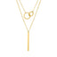 Minimalist Circle & Bar Necklace ā18K Gold PVD | Lightweight & Durable.