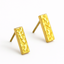 Korean Minimalist Bar Earrings – 14K Gold or Rhodium Plated, Hypoallergenic.