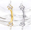 CZ Double-Sided Threadless Curved Piercing Bar – 16G.