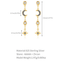 Gold moon and star earrings measurement