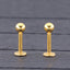 Titanium Internally Threaded Flat-Back Stud – Gold & Silver