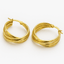 Gold Twisted Hoop Earrings – 18k Plated Sculptural Statement Hoops.