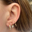 Mini Clicker Hoop Earrings – 16G Gold & Rhodium CZ Piercing Hoops.