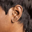 Flatback Barbell Cartilage Earring – 16G Internally Threaded Hoop.