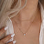 Single Stone CZ Necklace – Dainty, Gold or Silver, Hypoallergenic