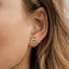 Horse Shoe Gold CZ Stud Earrings – Dainty & Hypoallergenic