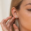 Horse Shoe Gold CZ Stud Earrings – Dainty & Hypoallergenic