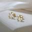 Horse Shoe Gold CZ Stud Earrings – Dainty & Hypoallergenic
