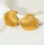 Golden Seashell Stud Earrings.