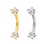 CZ Double-Sided Threadless Curved Piercing Bar – 16G.