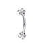 CZ Double-Sided Threadless Curved Piercing Bar – 16G.