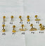 Press Fit Flat Back Stud – Push Pin Earring in Gold or Silver