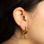 14K Gold T-Bar Hoop Earrings ā Waterproof & Hypoallergenic