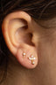 Dainty Lotus Flower Earrings– 18K Gold Over Sterling Silver