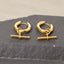 14K Gold T-Bar Hoop Earrings – Waterproof & Hypoallergenic