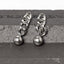 Gold Chainlink Earrings with Ball Charm – 18K Hypoallergenic Jewellery.