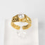 Adjustable Freshwater Pearl Ring – 18K Gold Plated Statement Jewellery.