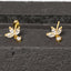 Dainty Lotus Flower Earrings– 18K Gold Over Sterling Silver
