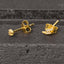 Tiny Gold CZ Stud Earrings – Gold Over 925 Sterling Silver.