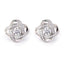 Moissanite Knot Stud Earrings on white background