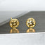 Star Disc CZ Stud Earrings | 14K Gold Over Sterling Silver.