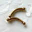 Double-Sided Threadless Curved Piercing Bar – 16G.