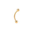 Double-Sided Threadless Curved Piercing Bar – 16G.
