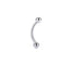Double-Sided Threadless Curved Piercing Bar – 16G.
