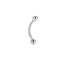Double-Sided Threadless Curved Piercing Bar – 16G.