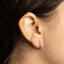 Zirconia Double Cuff Hoop Earrings – 18G Gold & Silver