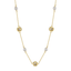 Clover and Pearl Station Necklace featuring gold accents and freshwater pearls, perfect for a classic look.