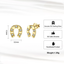 Horse Shoe Gold CZ Stud Earrings – Dainty & Hypoallergenic