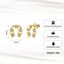 Horse Shoe Gold CZ Stud Earrings – Dainty & Hypoallergenic, measurements of the earrings