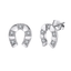 Horse Shoe Gold CZ Stud Earrings – Dainty & Hypoallergenic