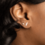 3mm CZ Stud Earrings | 18K Gold over Sterling Silver Earrings