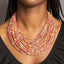 Beaded Bib Necklace – Boho Statement Jewellery with Gold Accents.