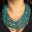 Beaded Bib Necklace – Boho Statement Jewellery with Gold Accents.