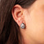 Drop Stud Earrings ā Rhodium-Plated Bridal Silver CZ Earrings.