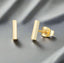 Korean Minimalist Bar Earrings – 14K Gold or Rhodium Plated, Hypoallergenic.