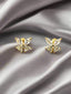 Sterling Silver Butterfly Earrings – Screw-Back Closure