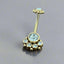 Gold or Rhodium Navel Piercing – Internally Threaded 14G Belly Bar.