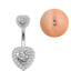 Gold or Rhodium Navel Piercing ā Internally Threaded 14G Belly Bar.