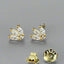Dainty Lotus CZ Stud Earrings –  Hypoallergenic, Skin-Safe
